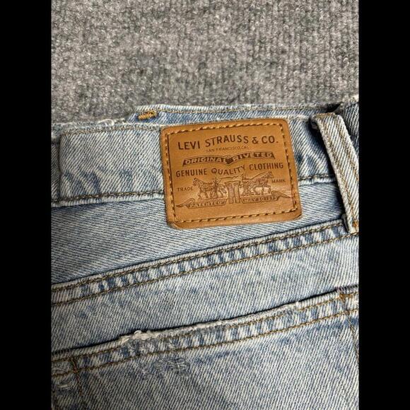 Levi’s Wedgie Short High Rise Distressed button fly denim jean cutoff shorts - Picture 5 of 6